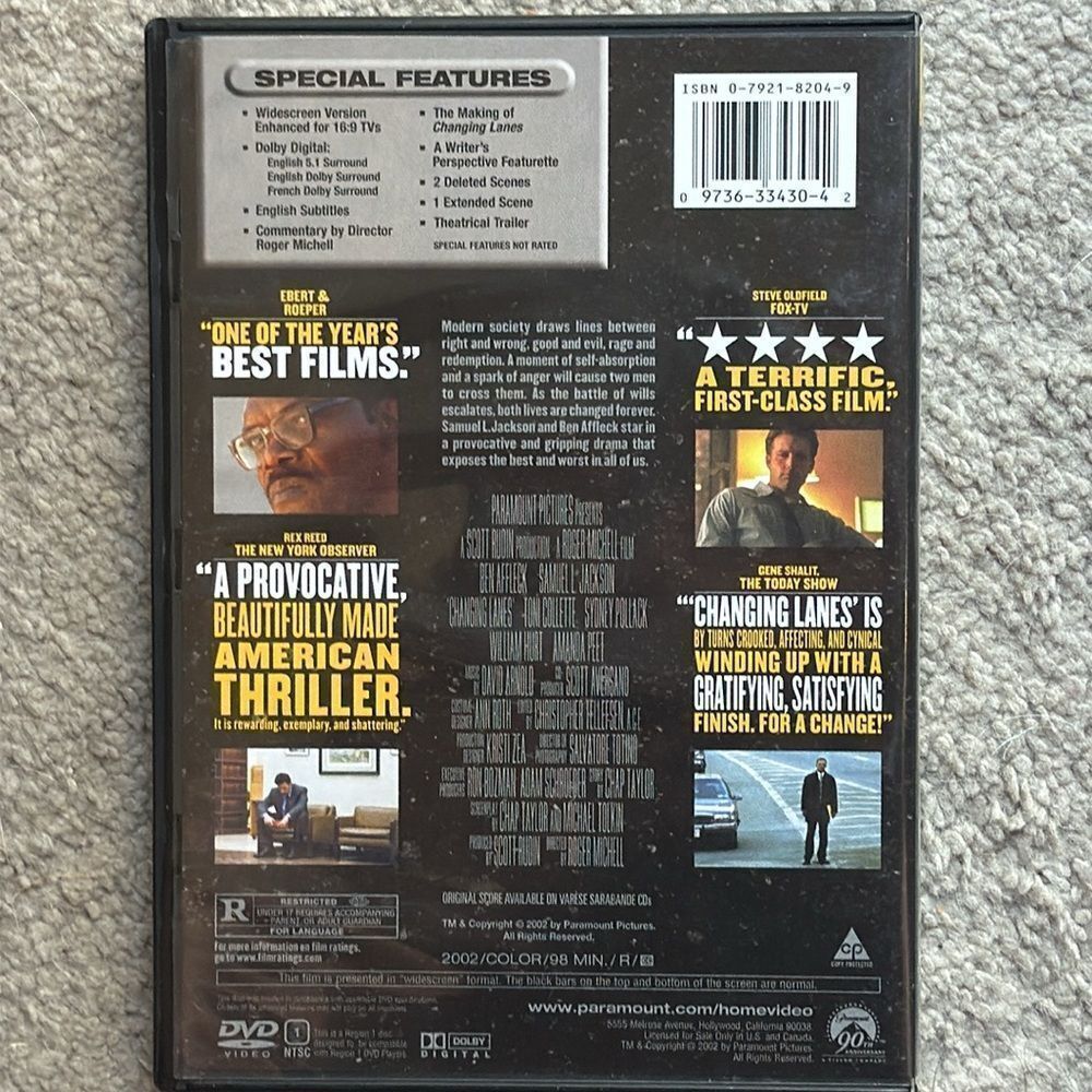 “Changing Lanes” Widescreen Edition DVD - Picture 3 of 6